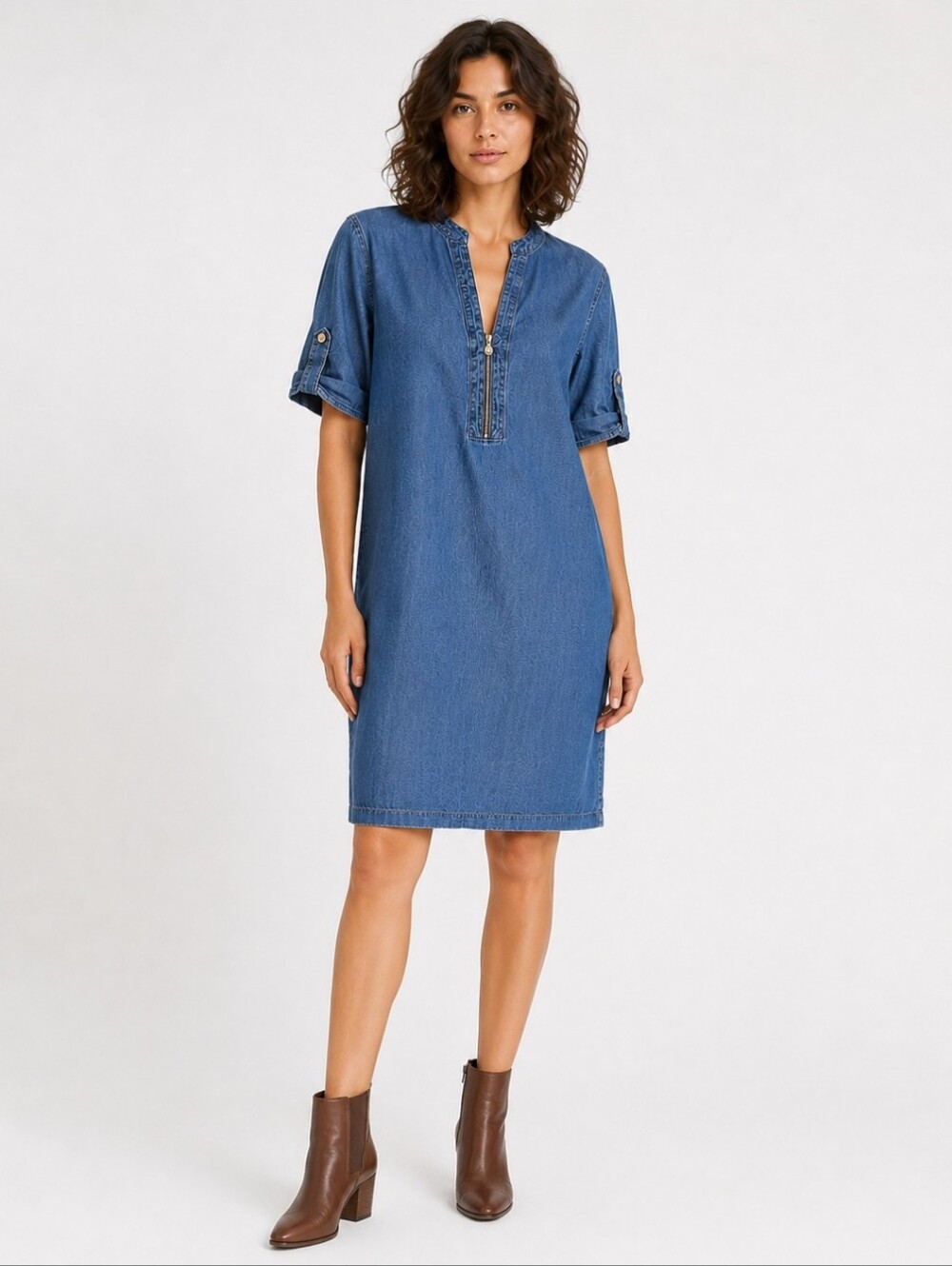 Anne Klein Denim Shirt Dress